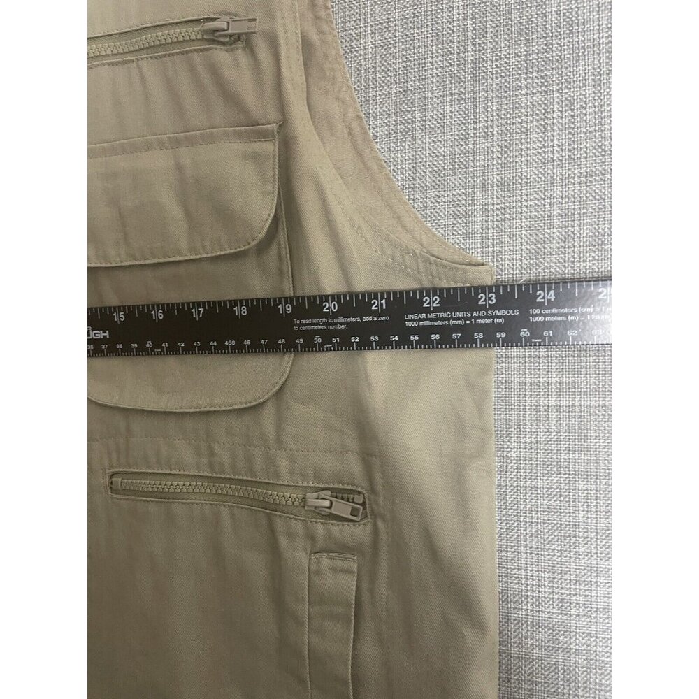 HUMVEE Vest Mens Large Khaki Back Pocket Hunting Photography Fishing Cargo Tan - Picture 6 of 11